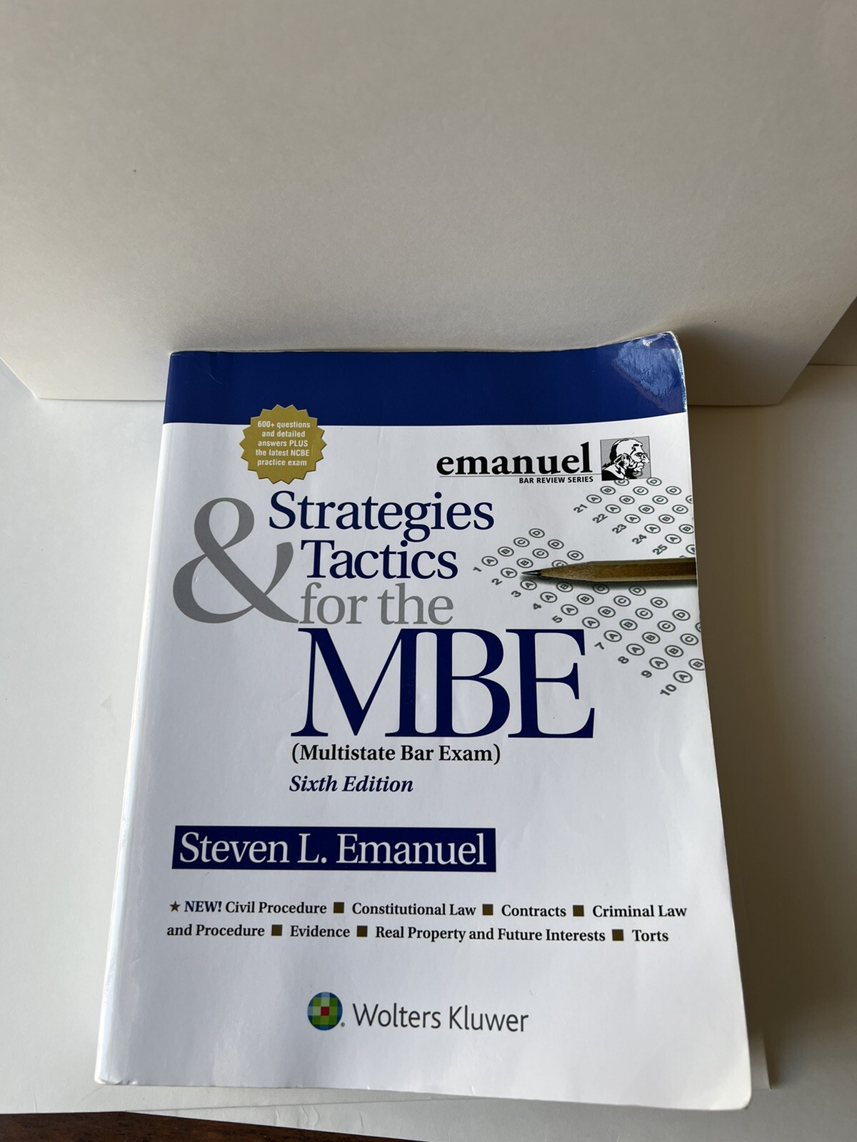 Emanuel Bar Review Ser.: Strategies and Tactics for the MBE (Multistate Bar…