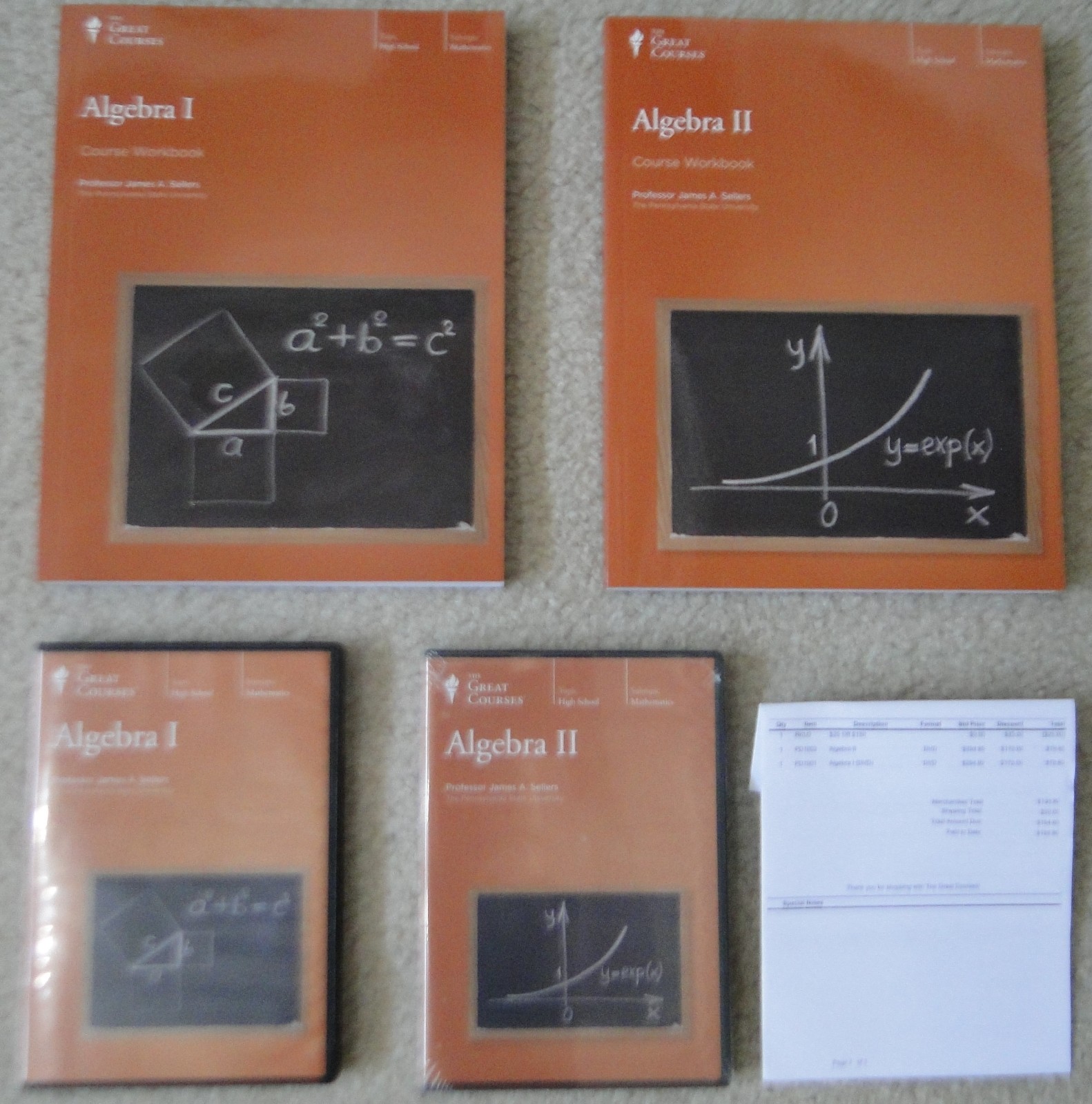 The Great Courses Algebra I and II DVD Sets with Guidebooks – NEW