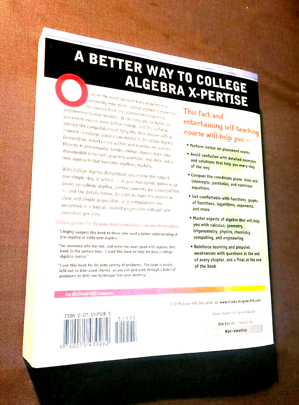 Demystified Ser.: College Algebra Demystified by Rhonda Huettenmueller (2004,…