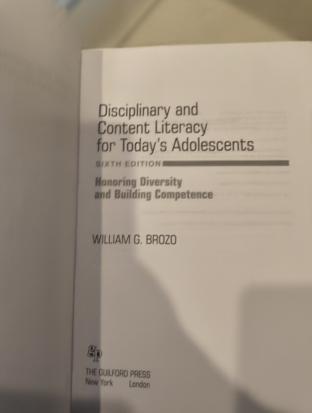 Disciplinary and Content Literacy for Today’s Adolescents : Honoring…