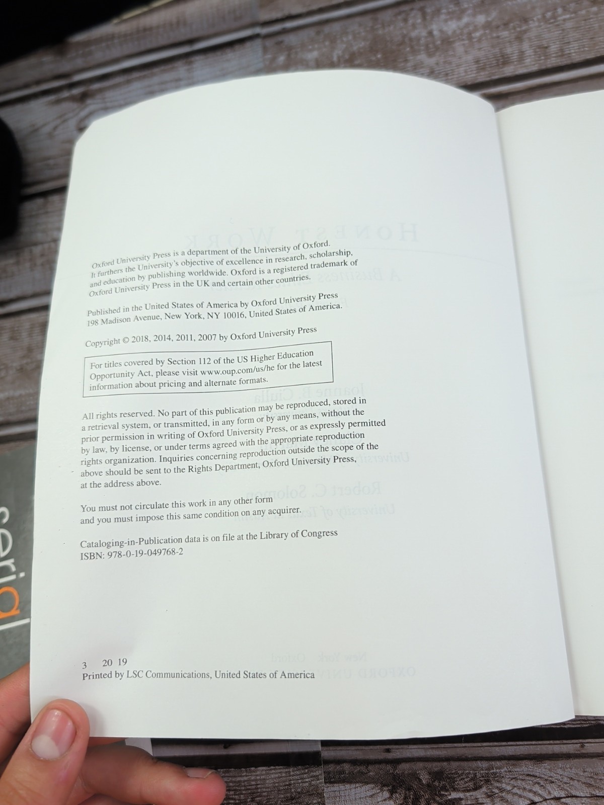 Honest Work: A Business Ethics – Paperback, by Ciulla Joanne B.; – Acceptable