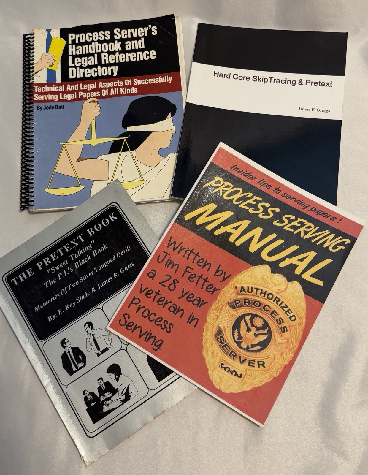 Lot 4 P.I./ Process Server Reference Books (Including Rare out of print book)