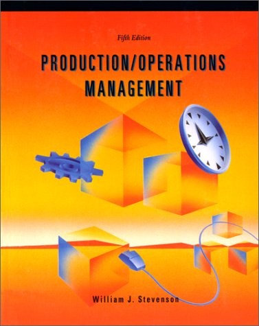 PRODUCTION/OPERATIONS MANAGEMENT (IRWIN SERIES IN By William J. Stevenson *VG+*