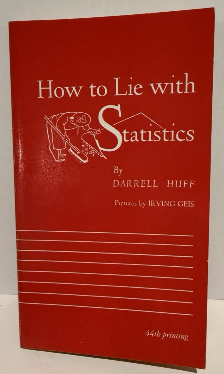 How to Lie with Statistics by Darrell Huff paperback 44th printing