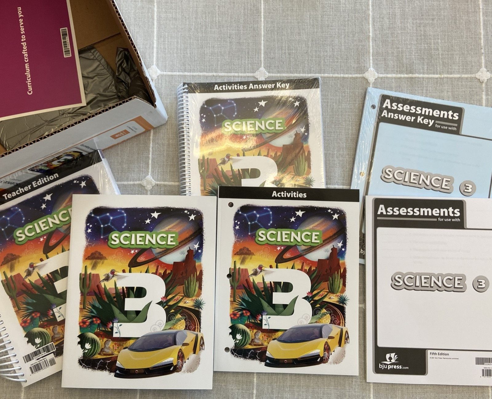 NEW BJU Bob Jones 3rd grade SCIENCE 3 Complete Subject Kit CURRENT 5th ed BoxSet