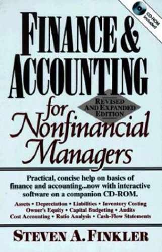 Finance & Accounting for – Transparency, by Steven A. Finkler – Very Good c