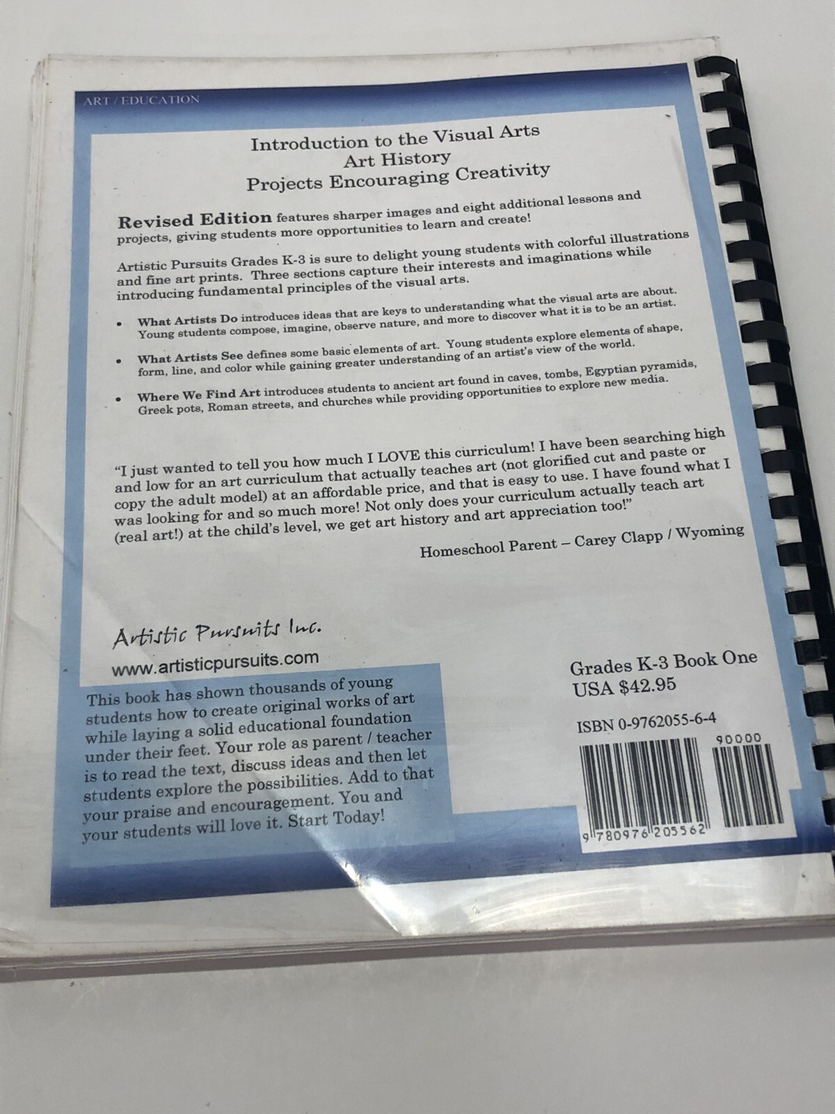 ARTistic Pursuits, Grades K-3 Book One : An Introduction to the Visual Arts…
