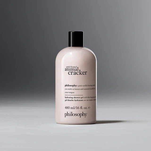 Philosophy Pink Frosted Animal Cracker Shampoo, Bubble Bath, Shower Gel 16oz