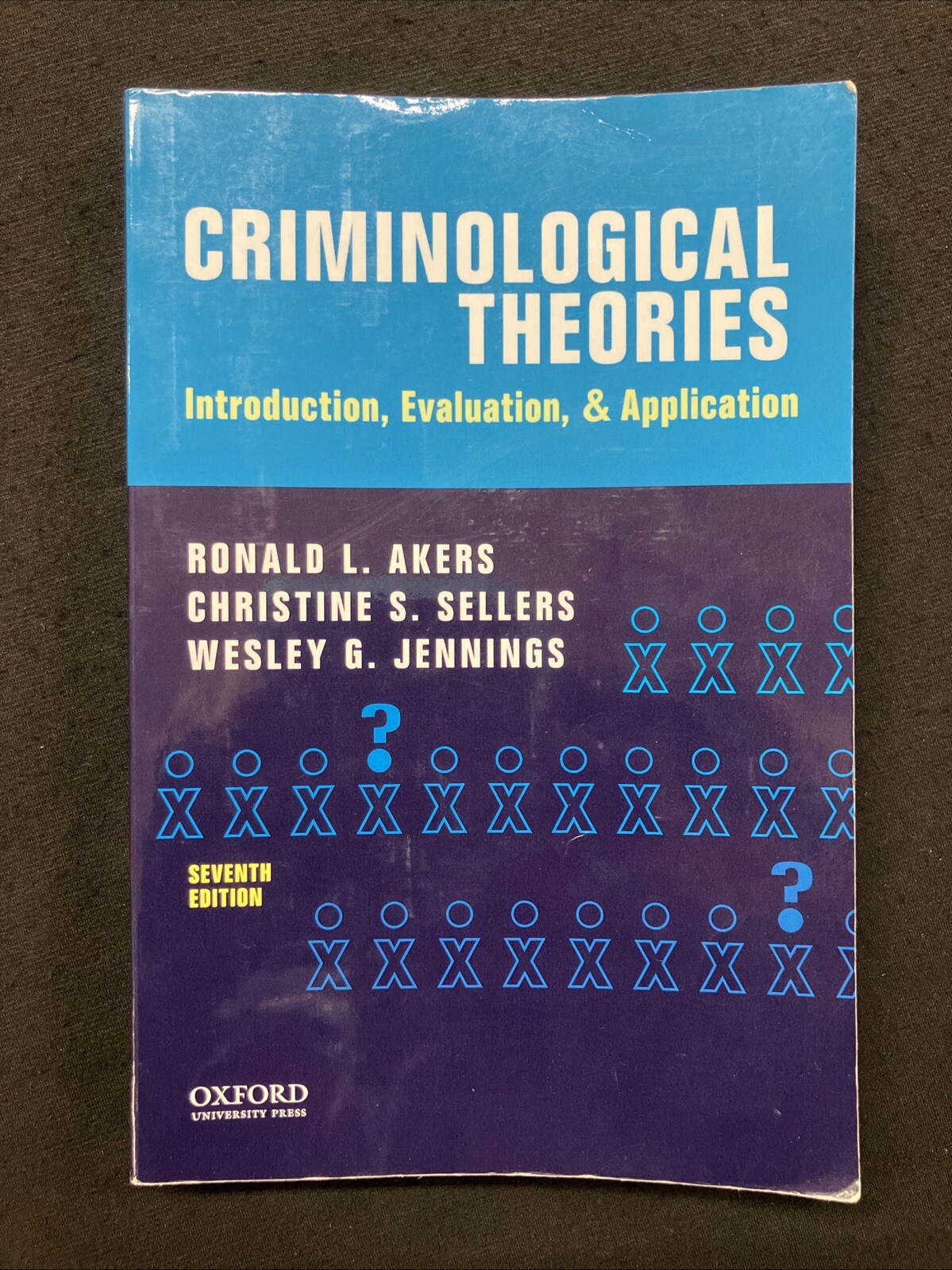 CRIMINOLOGICAL THEORIES Akers et al. 7th Ed. SC