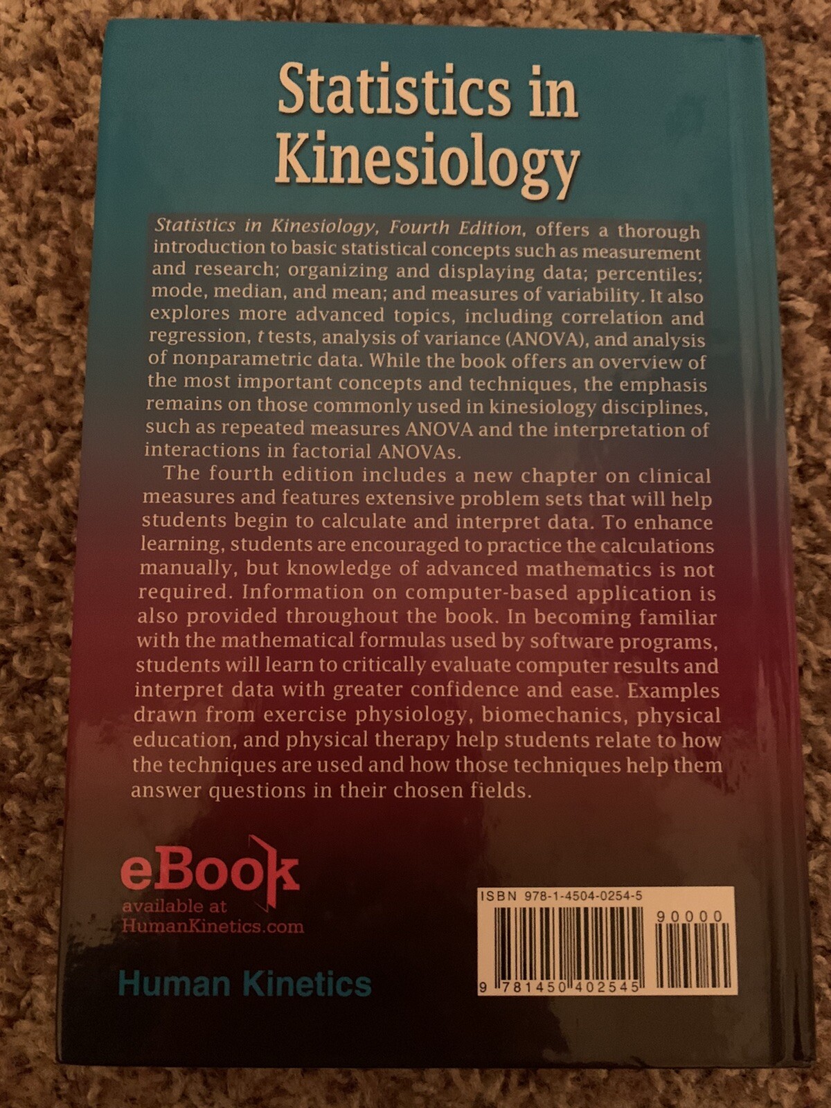 Statistics in Kinesiology by Joseph P. Weir and William J. Vincent (2012)