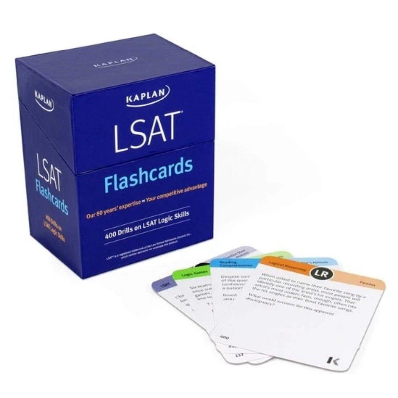 LSAT Prep Flashcards: 400 Drills on LSAT Logic Skills (Kaplan Test Prep)