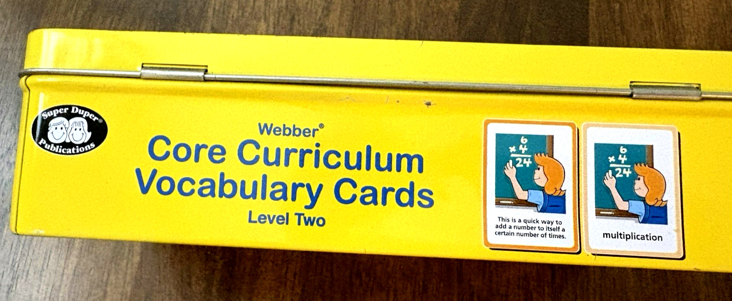 Super Duper Core Curriculum Vocabulary Cards Level Two Tin Box Set