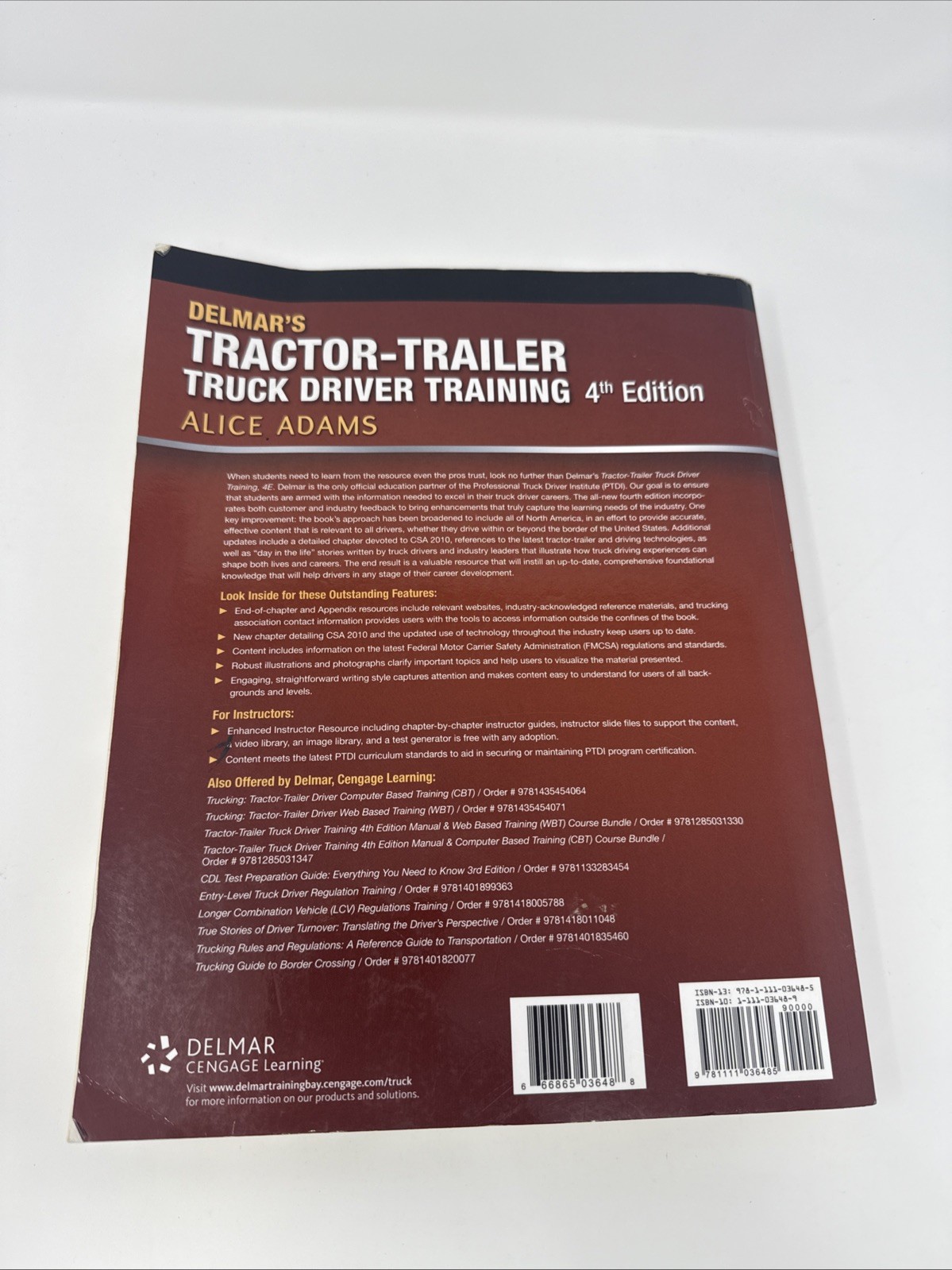 Tractor-Trailer Truck Driver Training – Paperback By Adams, Alice – GOOD