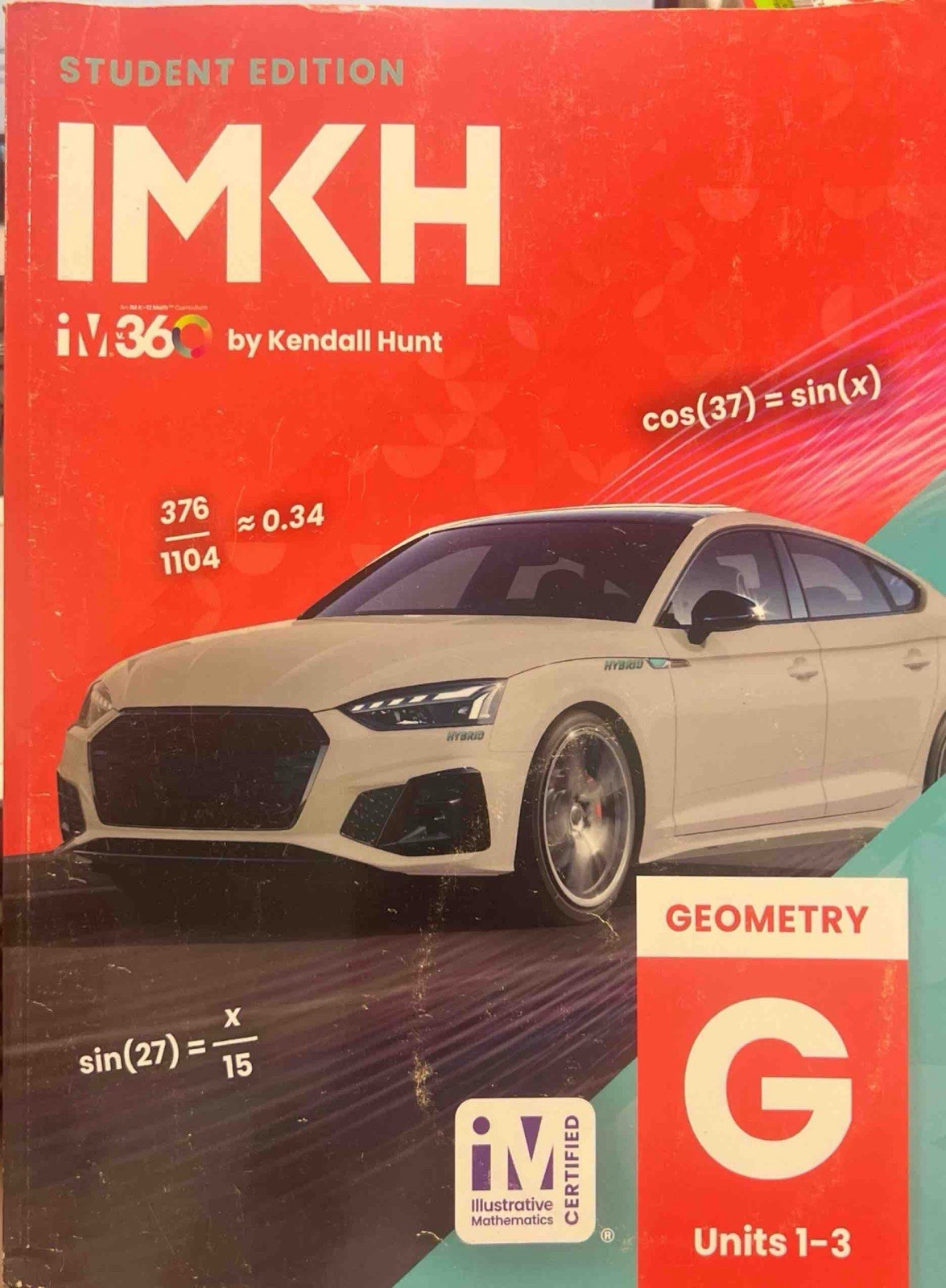 IMKH Geometry Units 1-3 Student Edition Paperback Book 1