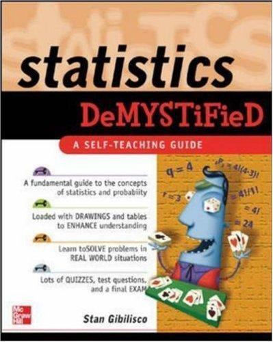 Statistics Demystified – 0071431187, Stan Gibilisco, paperback, new