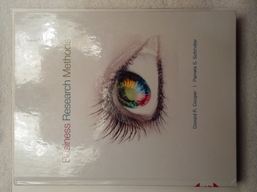 Business Research Methods (Mcgraw-h…, Schindler, Pame