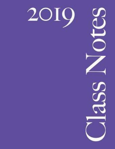 Class Notes 2019: Plum Cover, 108 Pages, Narrow Rule