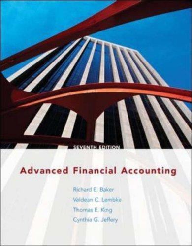 Advanced Financial Accounting, Baker, Richard,Lembke, Valdean,King, Thomas,Jeffr