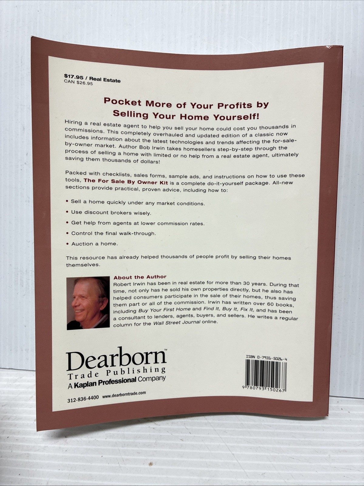 FOR SALE BY OWNER KIT by Robert Irwin 2002 Paperback Fourth Edition