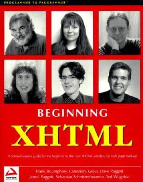 Beginning XHTML Paperback Frank, WROX Author Team Boumphrey