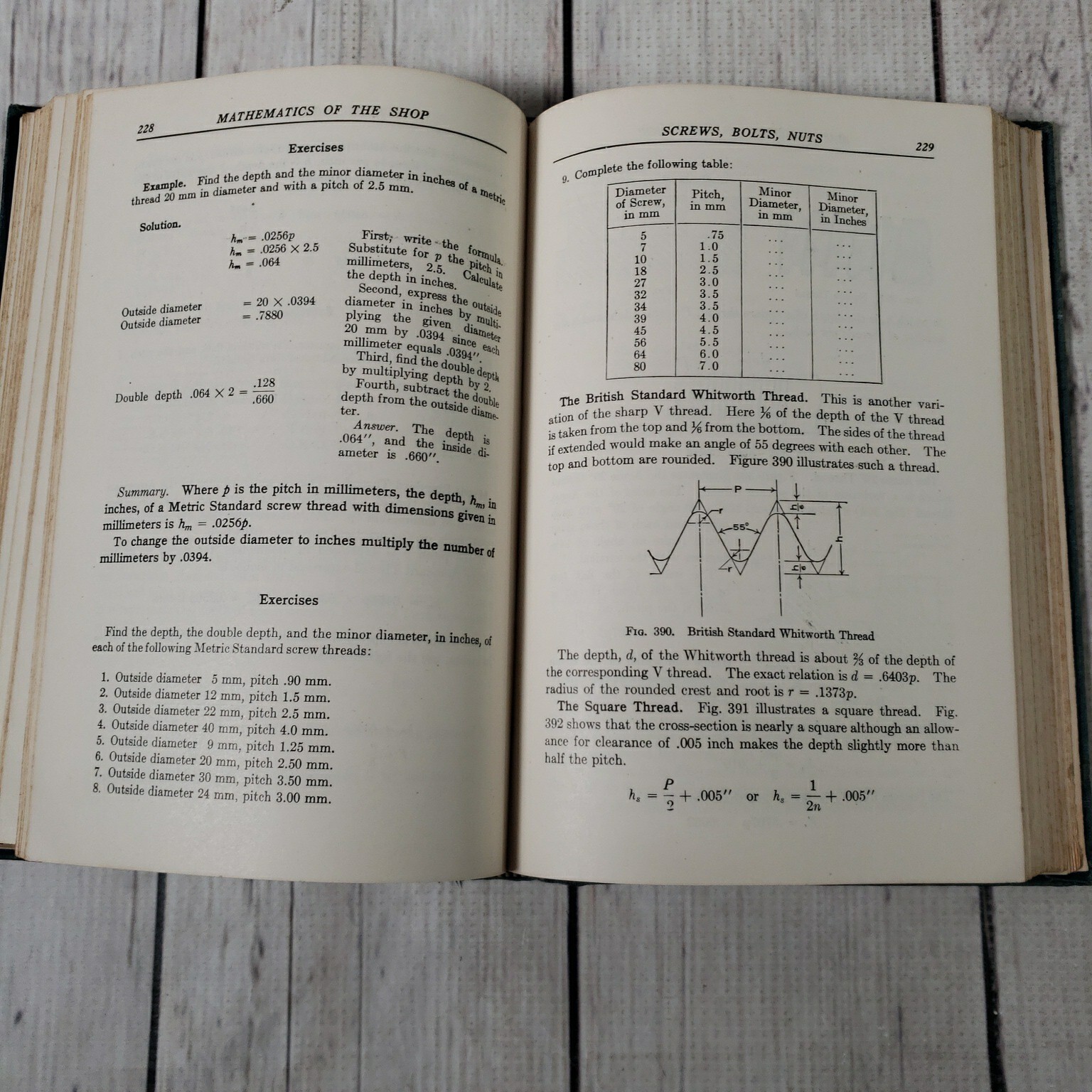 VTG Mathematics Of The Shops Practical Math Industrial Business Lot Of 2 Books