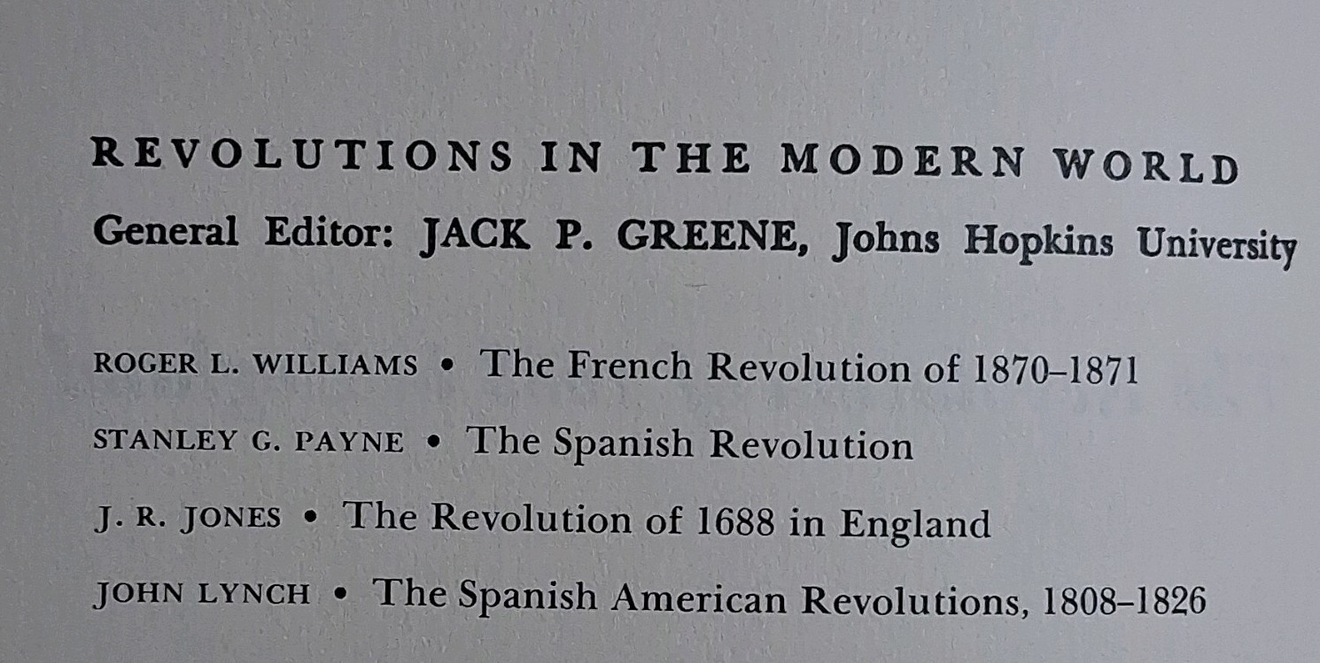 Revolution of 1688 in England J.R. Jones 1973 Paperback 1st Printing W.W. Norton