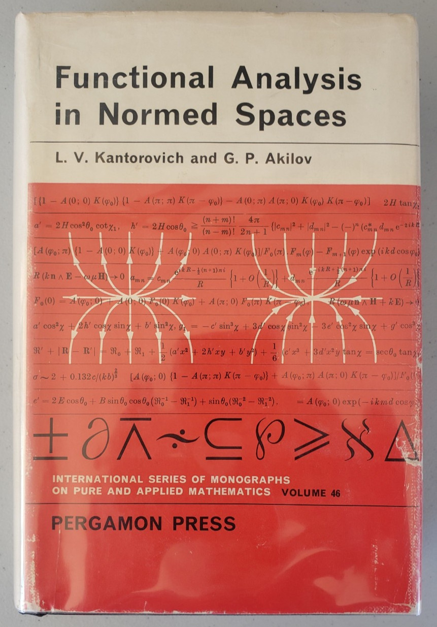 Kantorovich Akilov Functional Analysis in Normed Spaces 1964 1st Ed