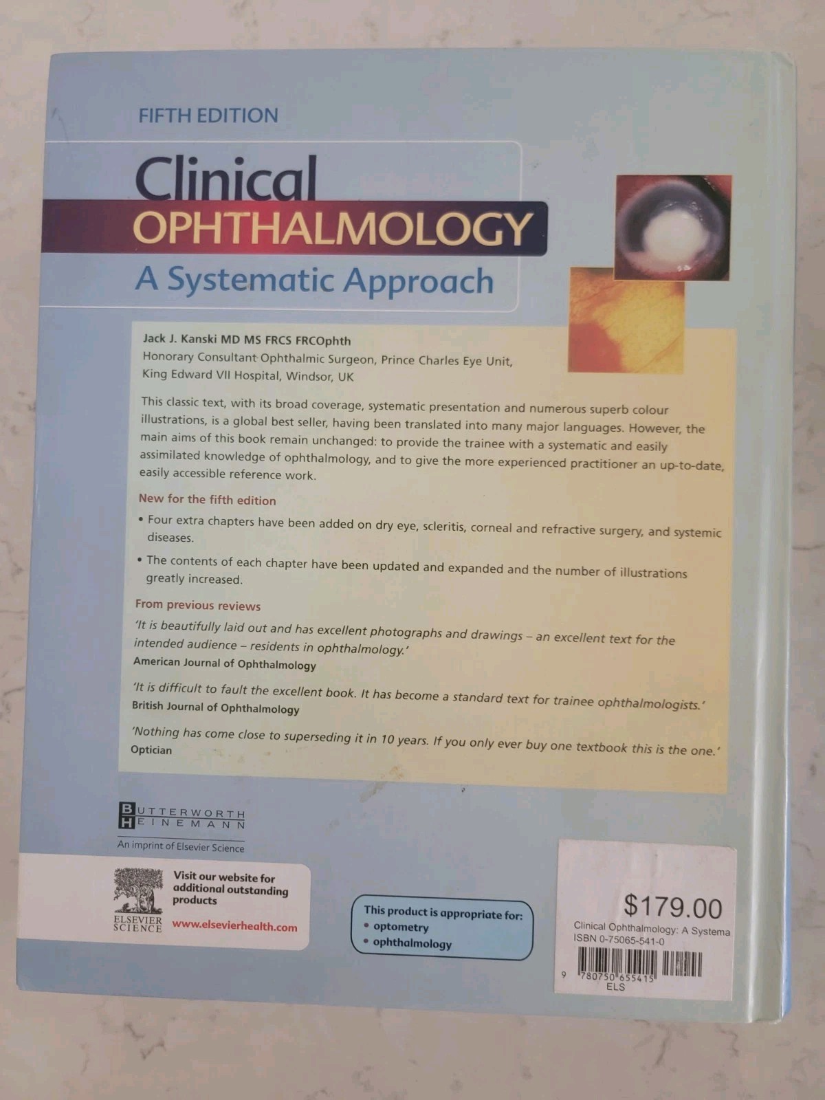 Clinical Ophthalmology : A Systematic Approach by Jack J. Kanski (2003,…