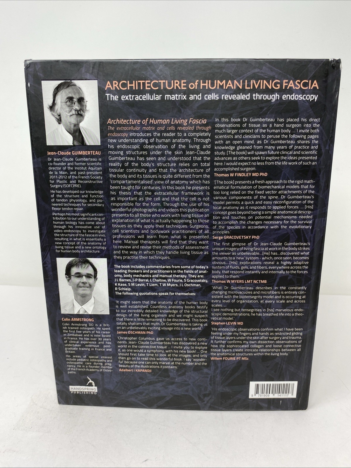 Architecture of Human Living Fascia (2015, Hardcover + DVD, Clean Pages)